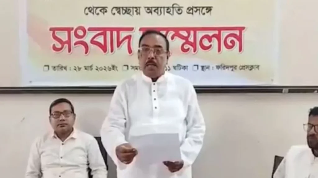 আর কোনো রাজনৈতিক দলে যুক্ত হবো না বলে পদ ছাড়লেন আওয়ামী লীগ নেতা