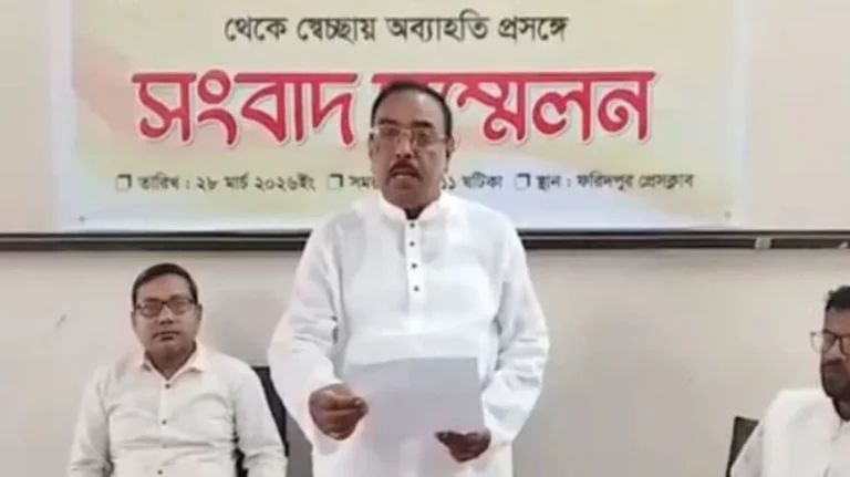 আর কোনো রাজনৈতিক দলে যুক্ত হবো না বলে পদ ছাড়লেন আওয়ামী লীগ নেতা