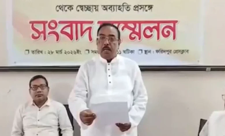 আর কোনো রাজনৈতিক দলে যুক্ত হবো না বলে পদ ছাড়লেন আওয়ামী লীগ নেতা