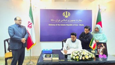 খামেনির মৃত্যুতে শোক বইয়ে সই করলেন এনসিপি নেতারা